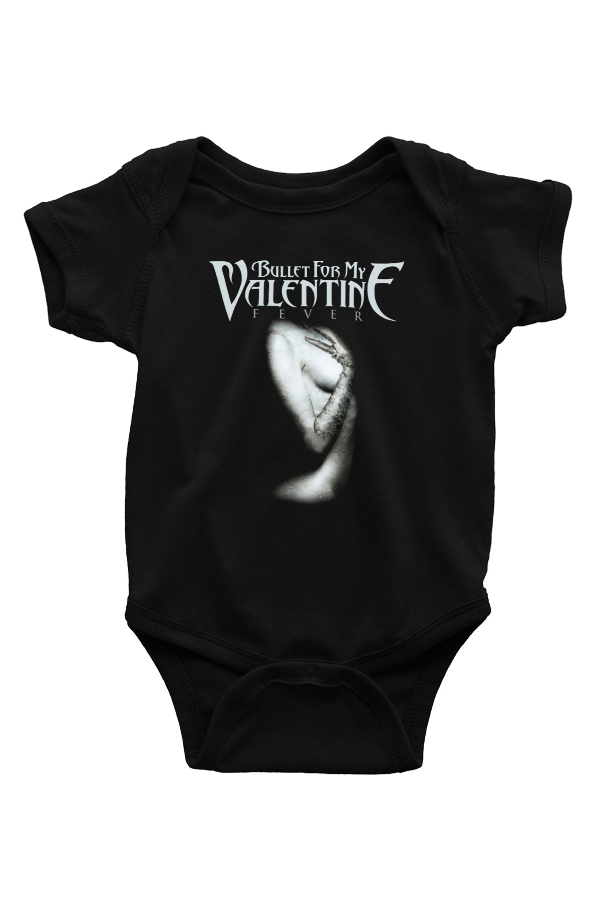 Bullet for My Valentine Baskılı Siyah Bebek Body - Zıbın