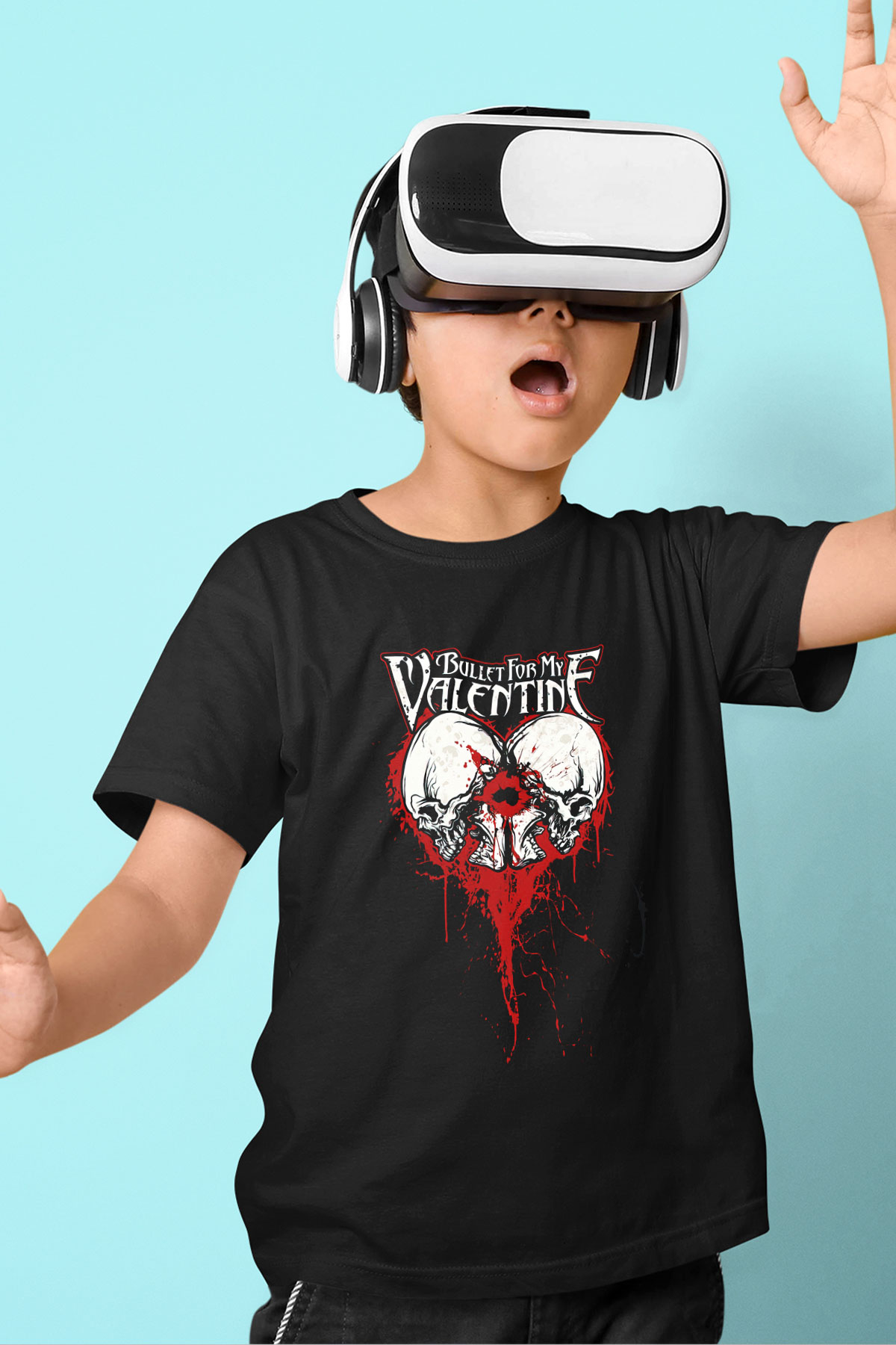 Bullet for My Valentine Baskılı Siyah Unisex Çocuk Tişört