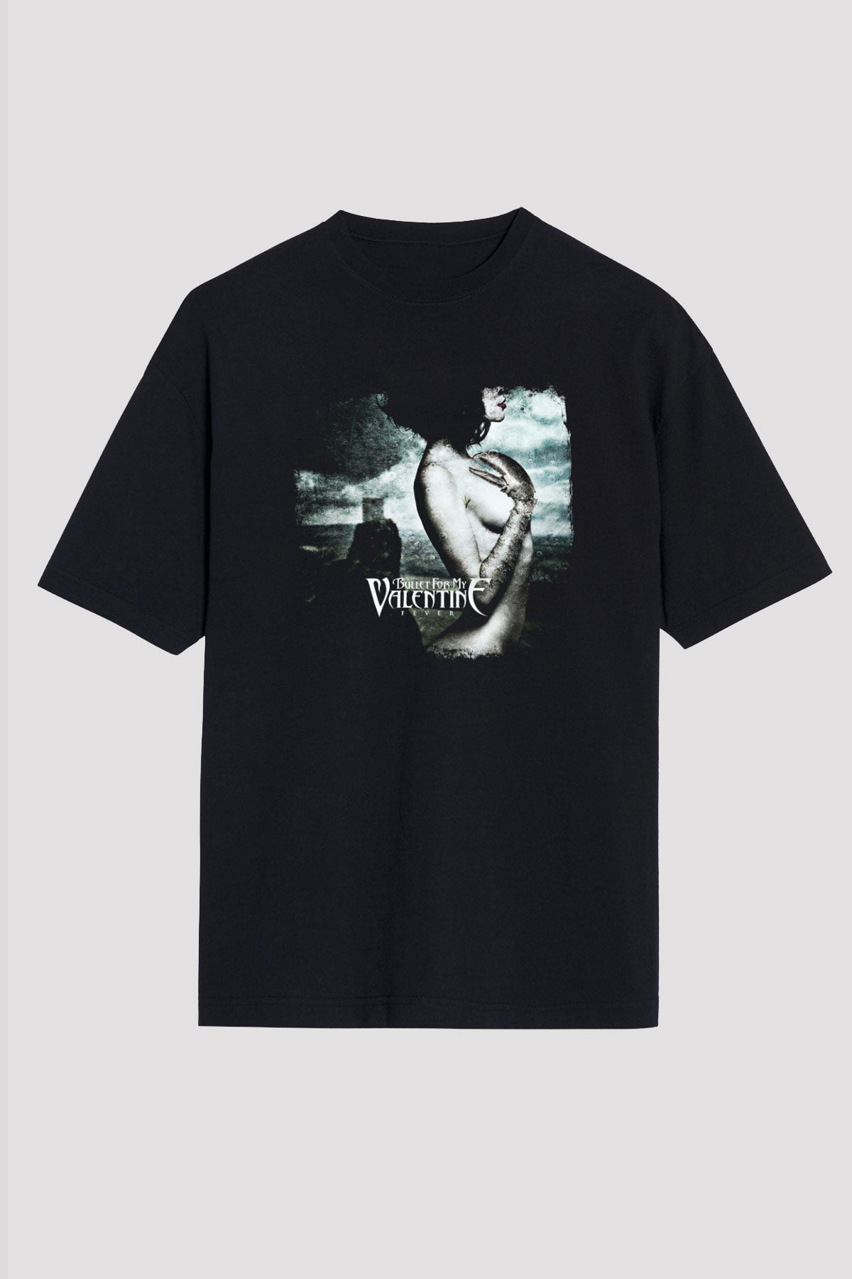 Bullet for My Valentine Baskılı Unisex Siyah Oversize Tişört