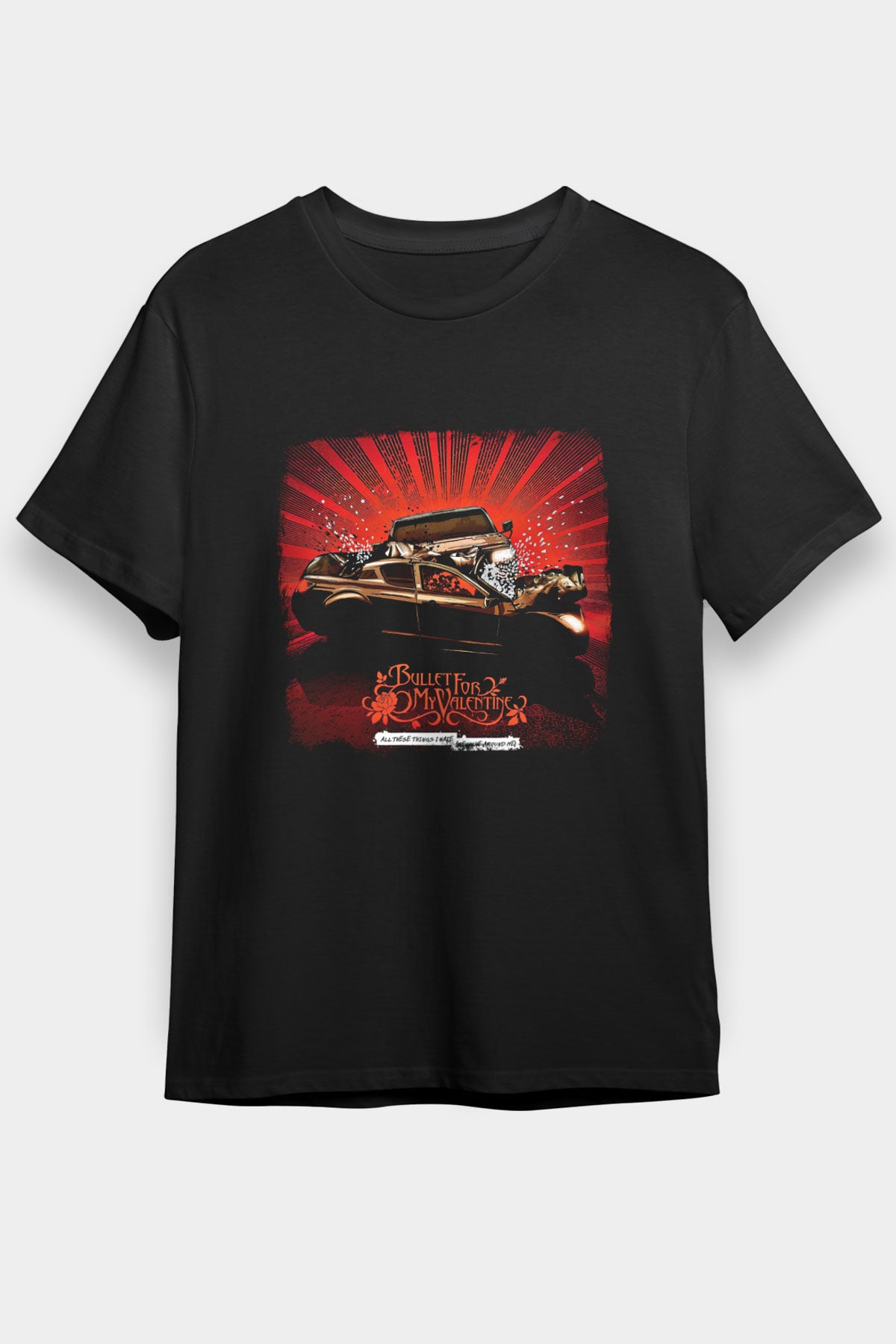 Bullet for My Valentine Baskılı Unisex Siyah Tişört