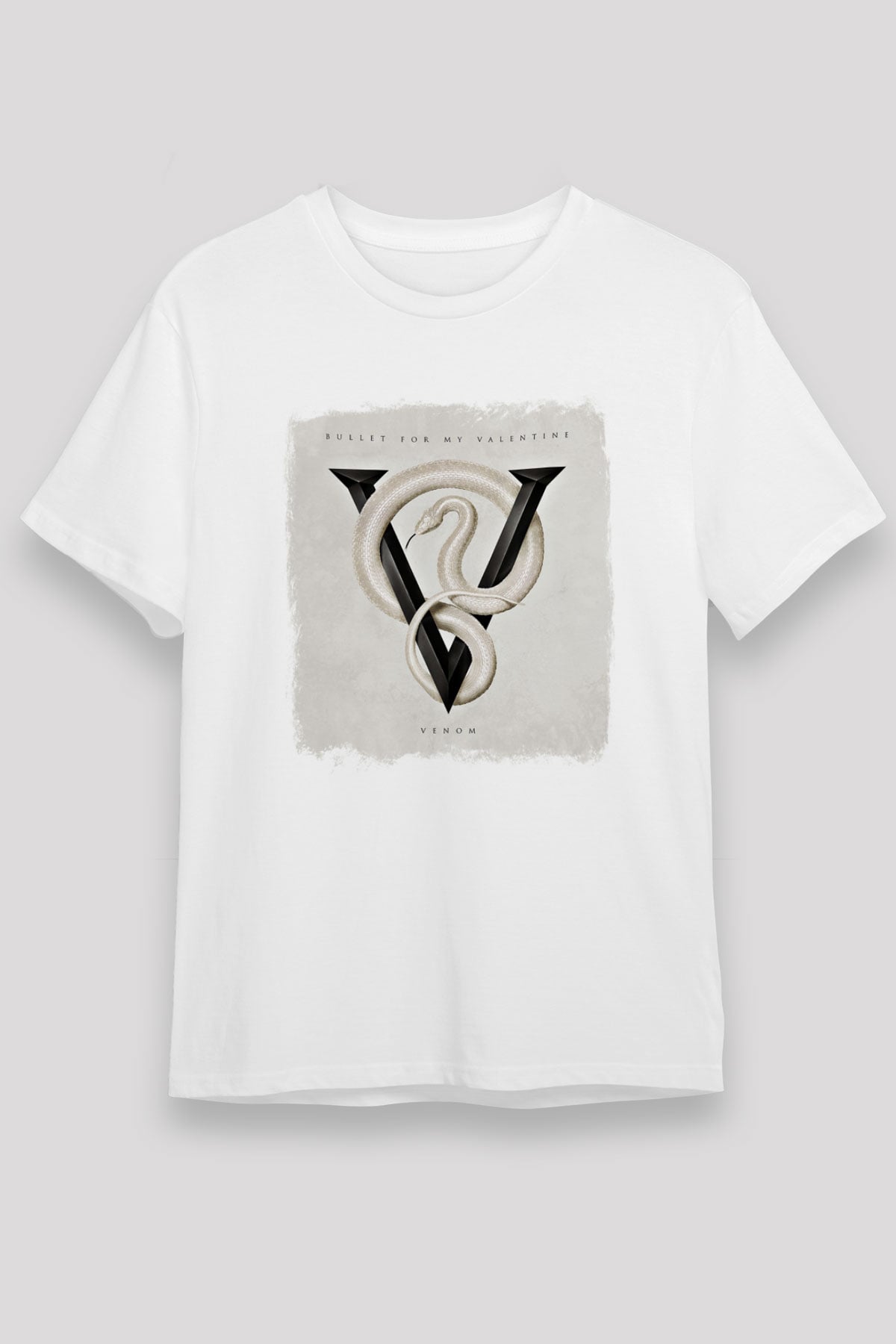 Bullet for My Valentine Baskılı Unisex Beyaz Tişört