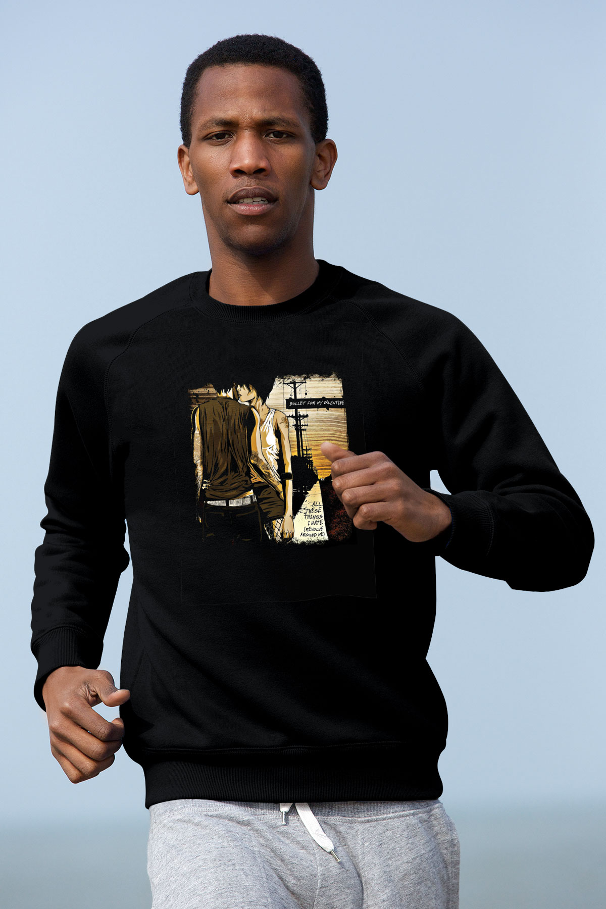 Bullet for My Valentine Baskılı Unisex Siyah Sweatshirt
