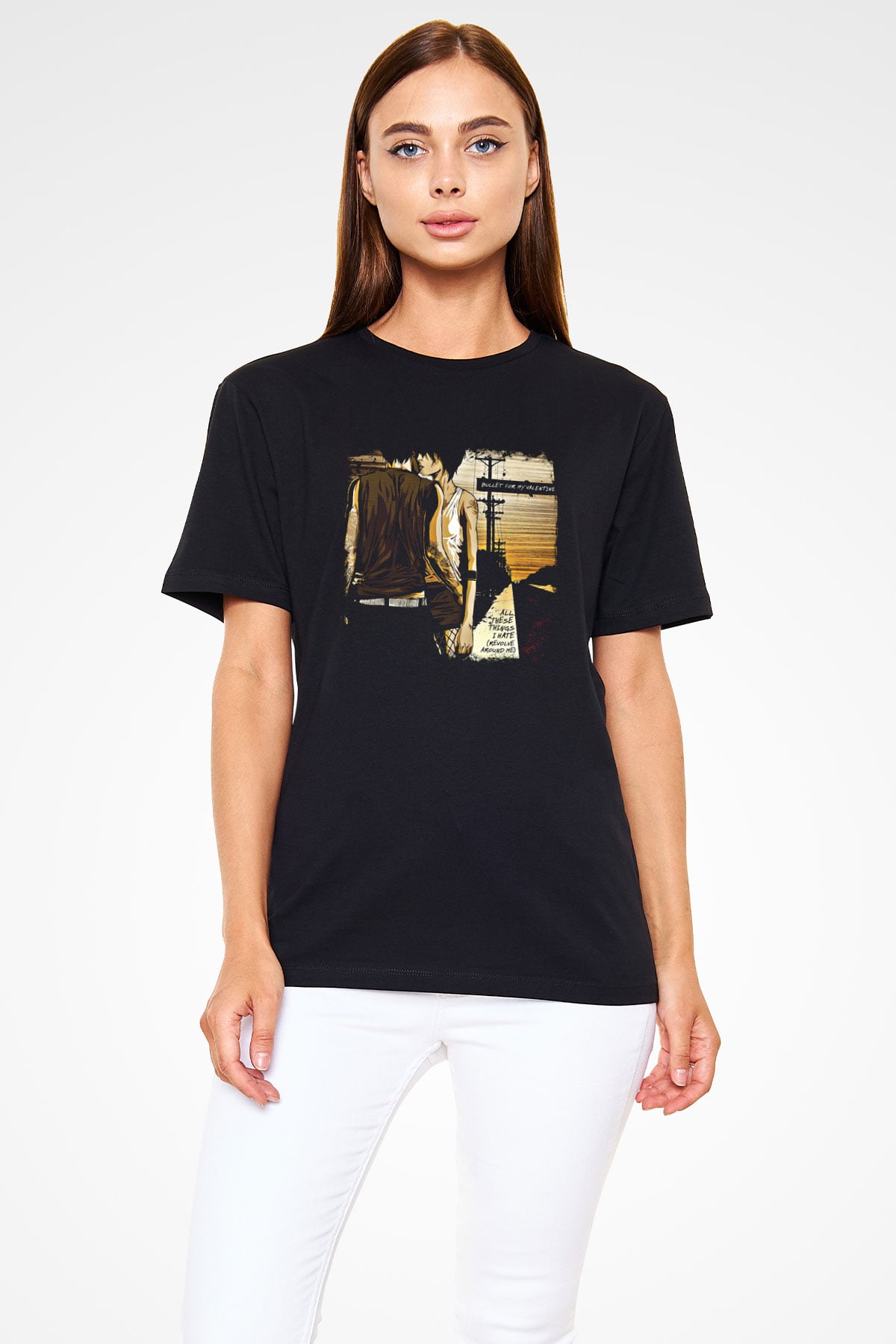 Bullet for My Valentine Baskılı Unisex Siyah Tişört