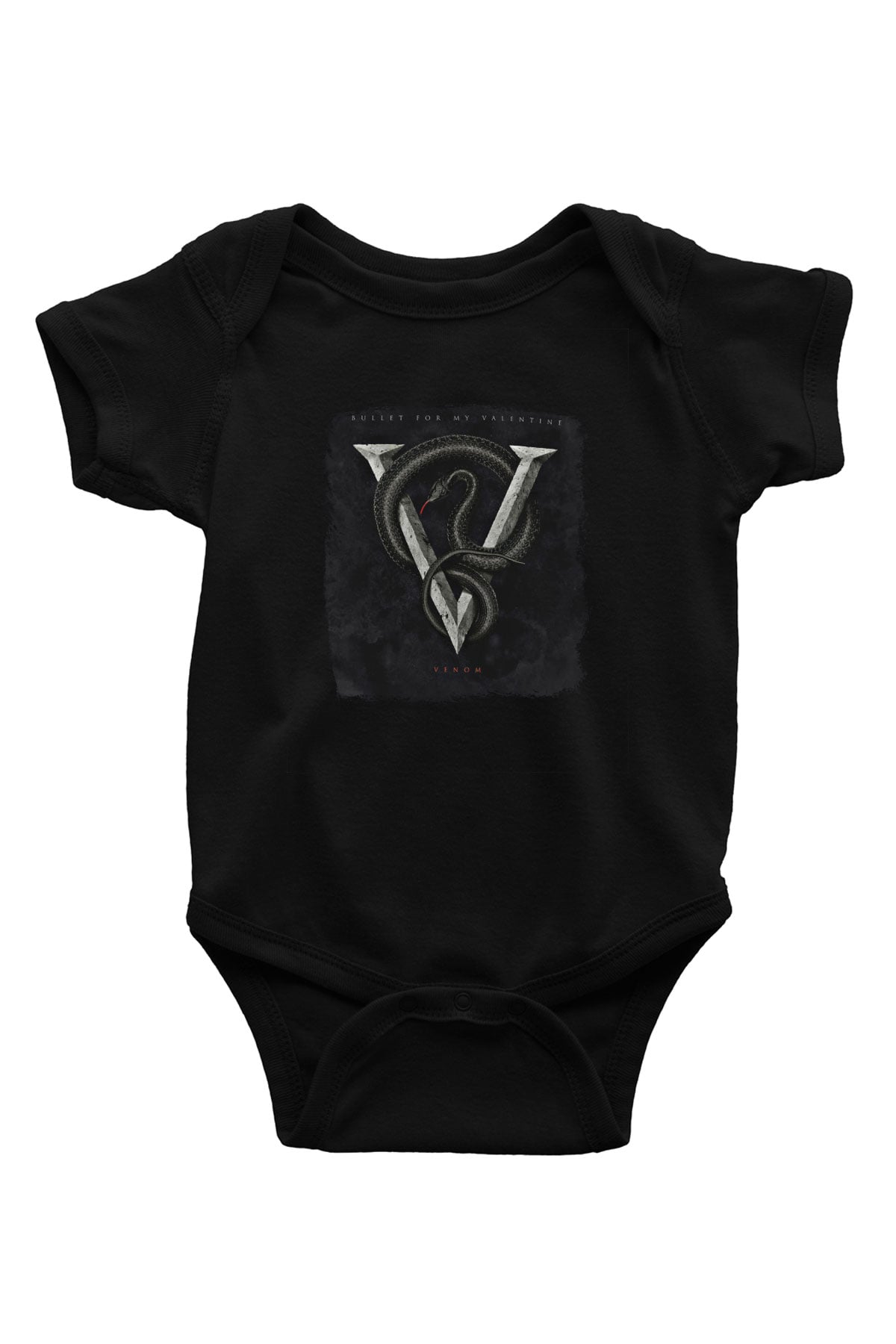 Bullet for My Valentine Baskılı Unisex Siyah Bebek Body - Zıbın