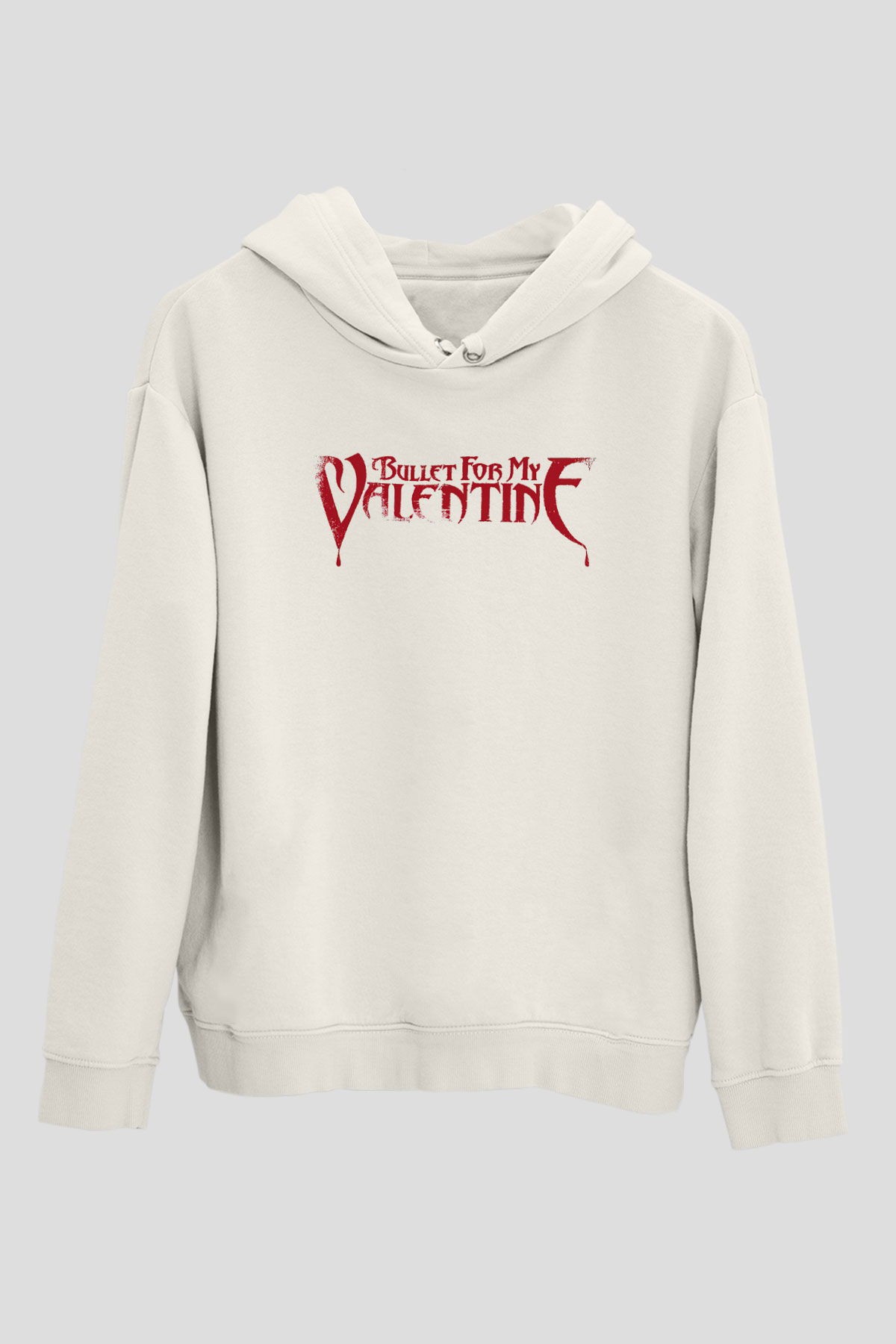 Bullet for My Valentine Beyaz Unisex Kapşonlu Sweatshirt