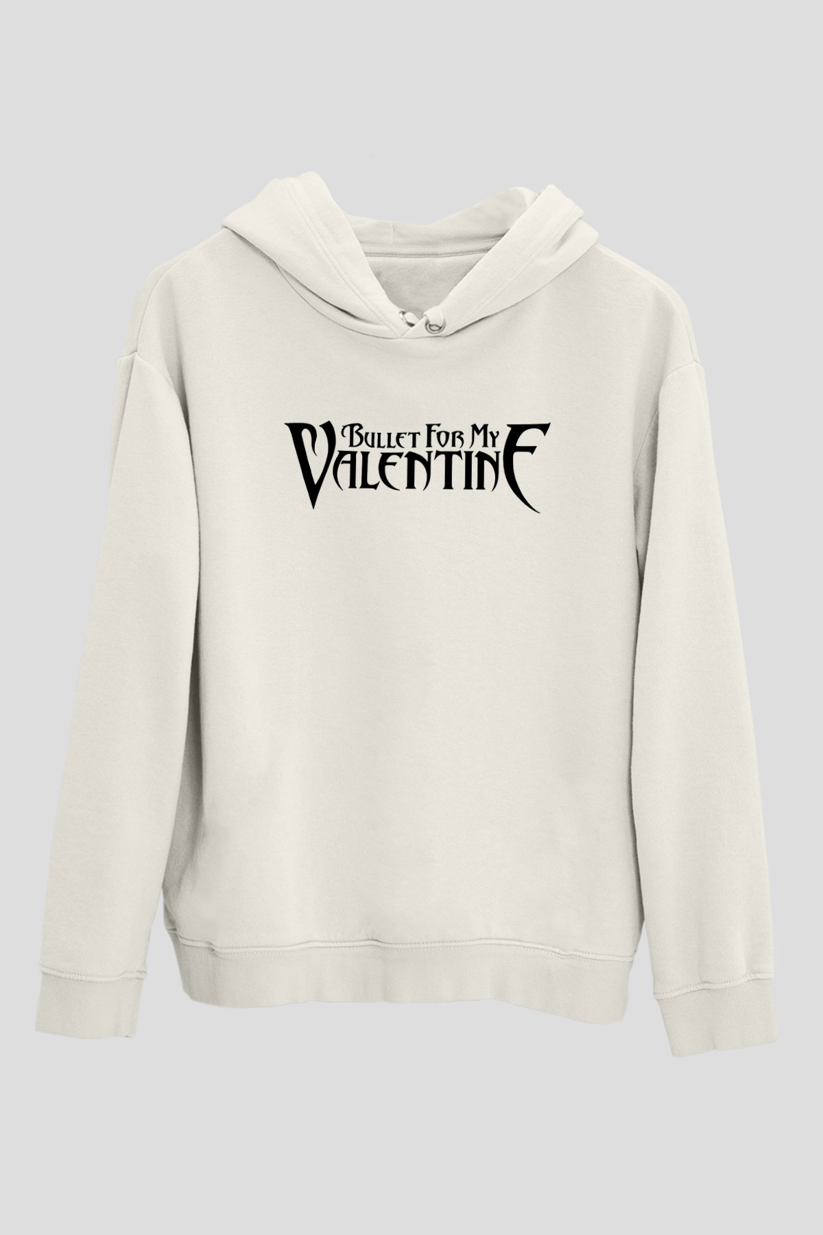 Bullet for My Valentine Beyaz Unisex Kapşonlu Sweatshirt