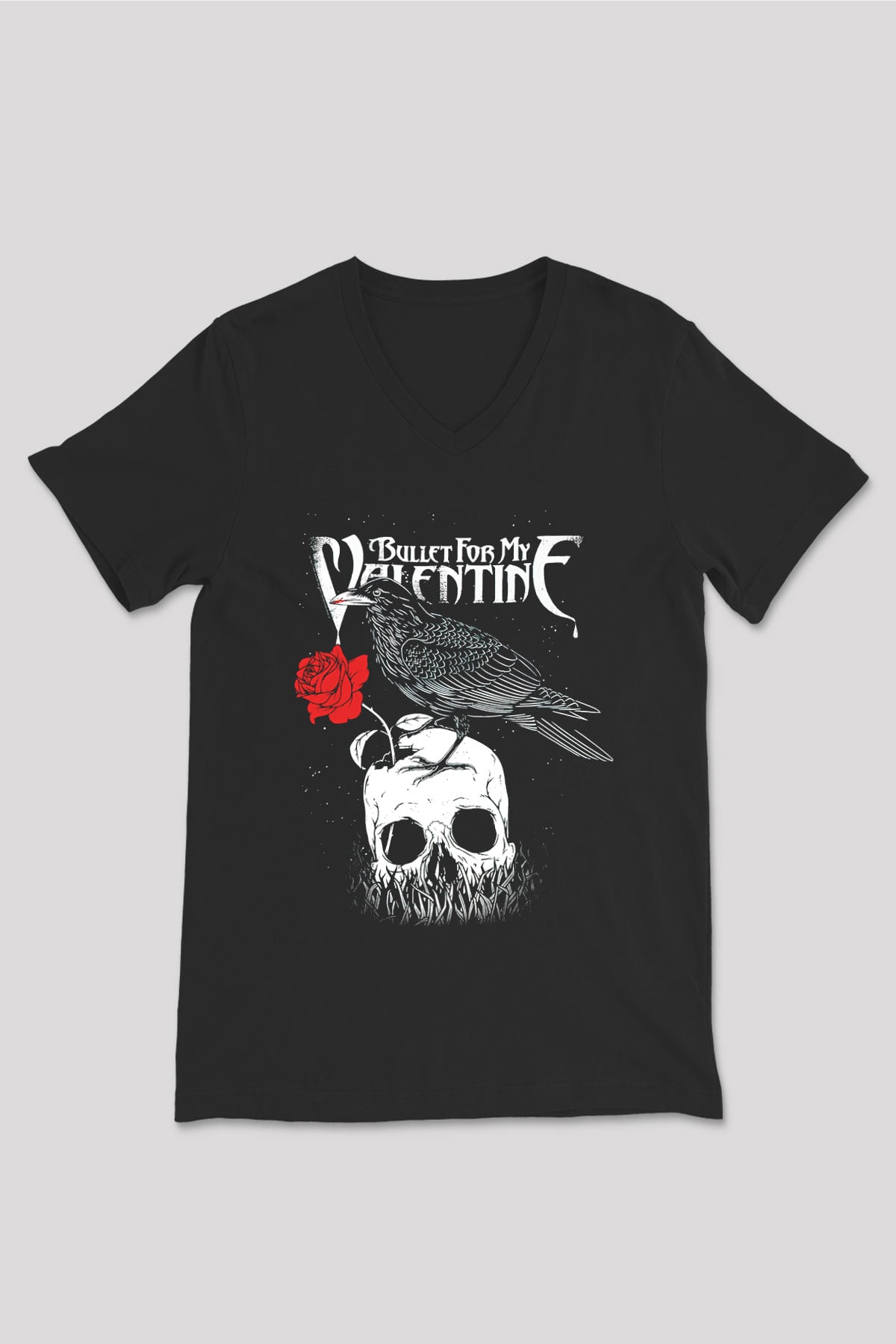 Bullet for My Valentine Siyah Unisex V Yaka Tişört