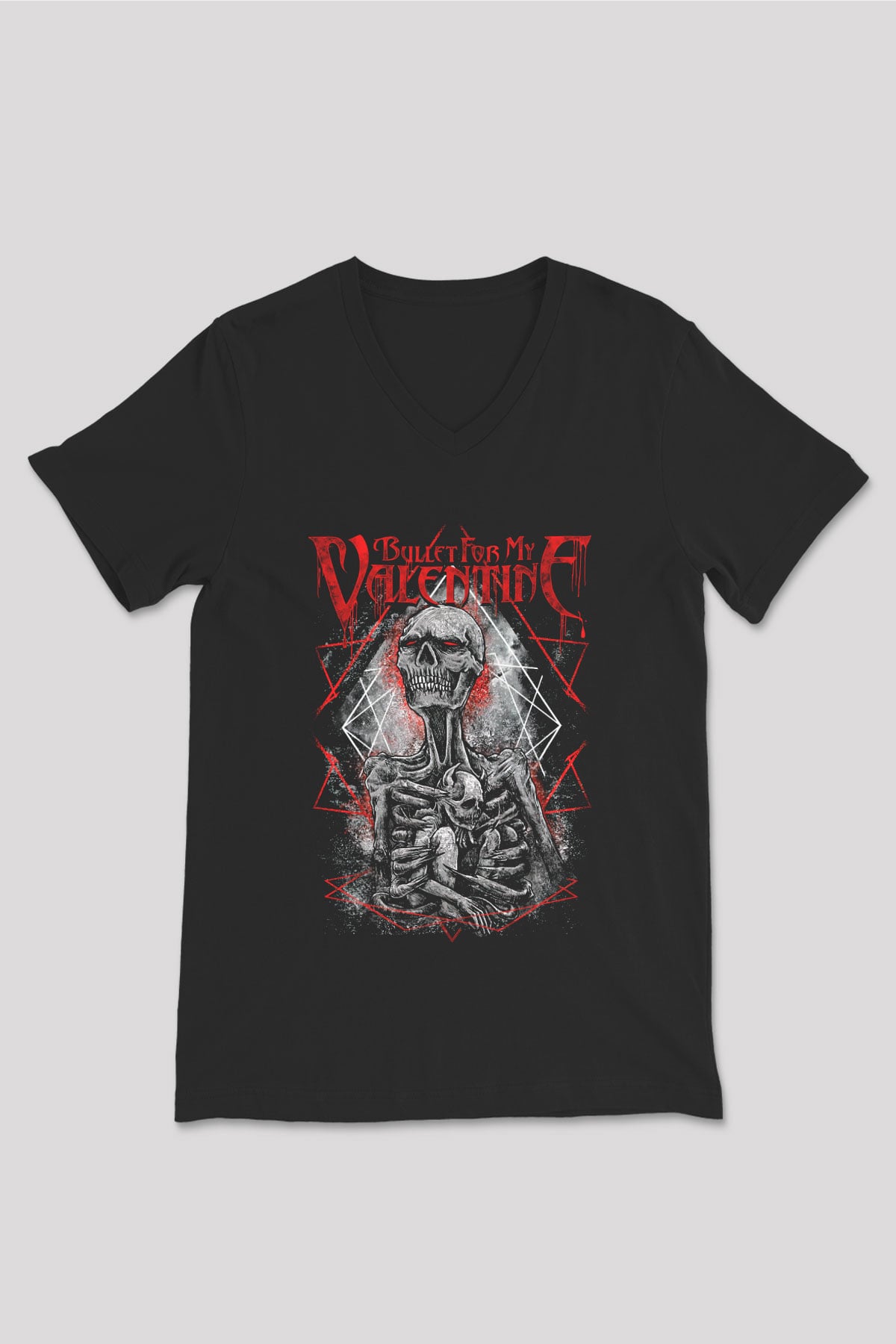 Bullet for My Valentine Siyah Unisex V Yaka Tişört T-Shirt