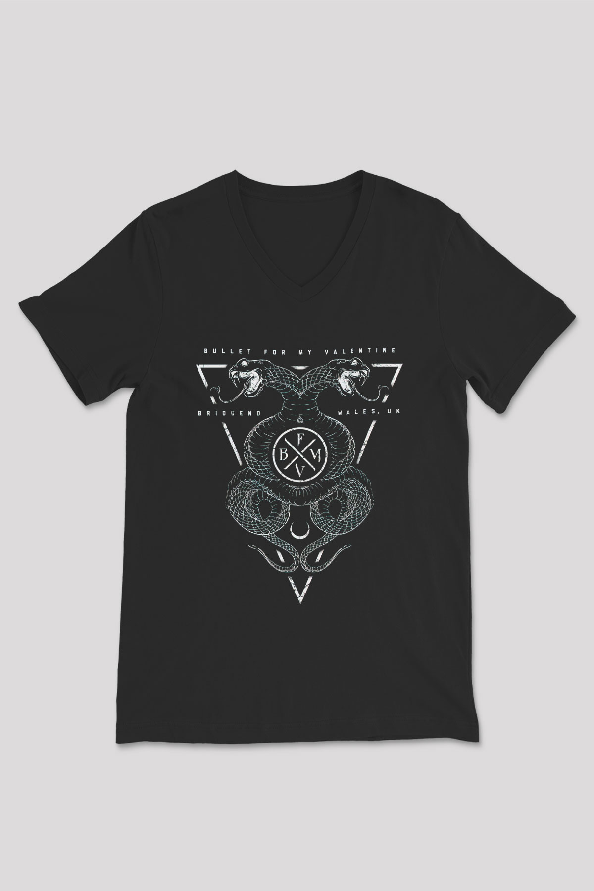 Bullet for My Valentine Siyah Unisex V Yaka Tişört T-Shirt