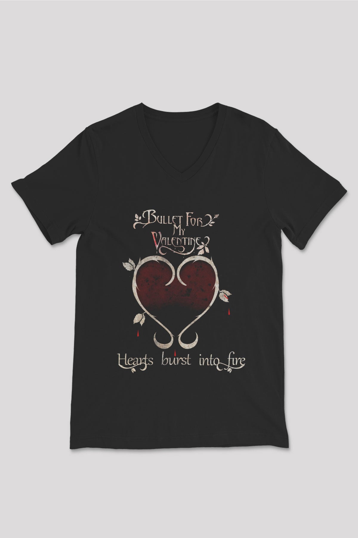 Bullet for My Valentine Siyah Unisex V Yaka Tişört