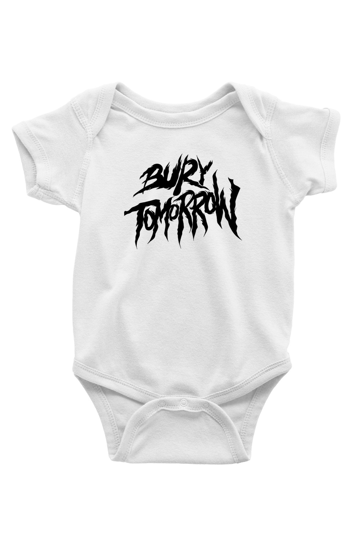 Bury Tomorrow Baskılı Beyaz Unisex Bebek Body - Zıbın