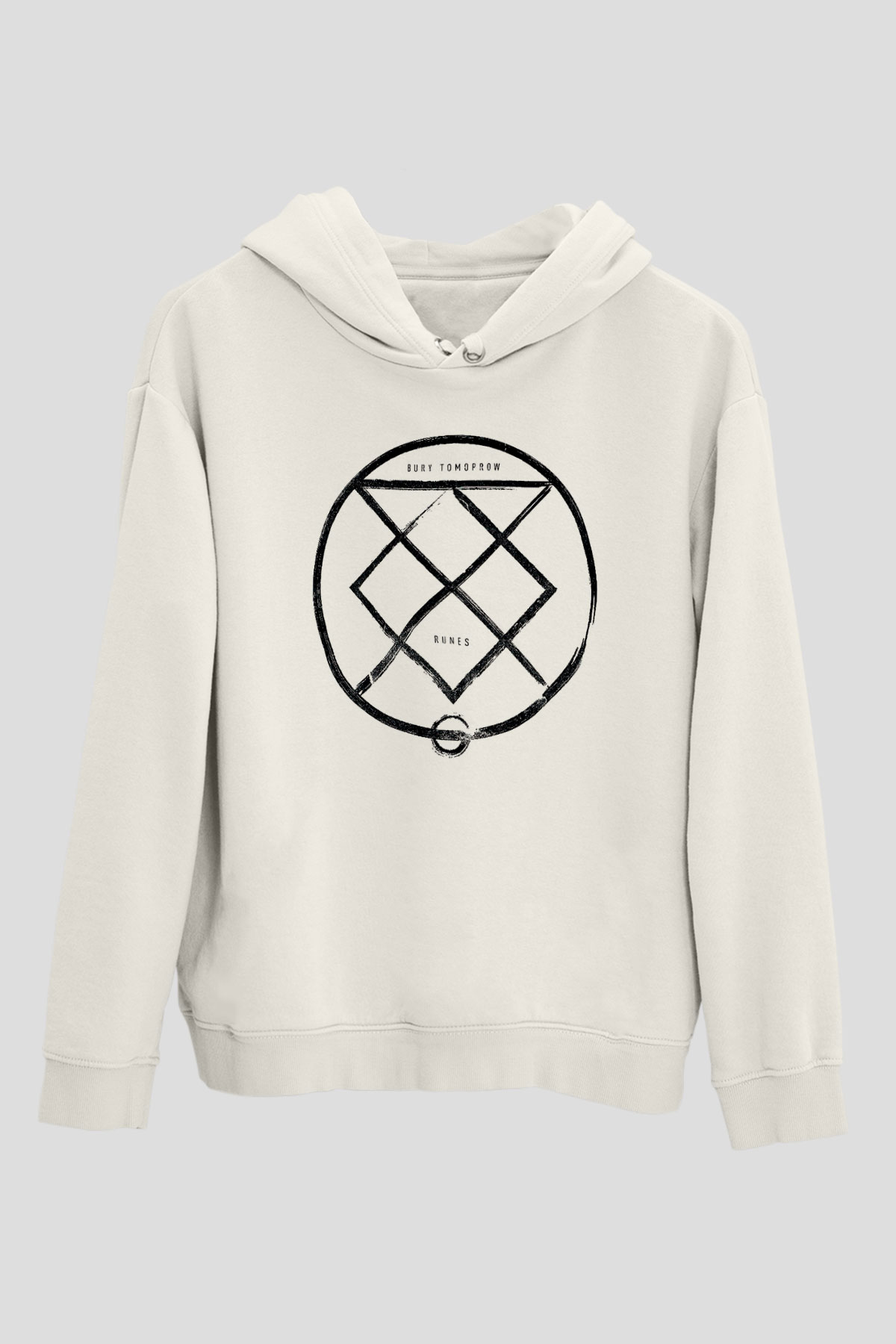 Bury Tomorrow Baskılı Beyaz Unisex Kapüşonlu Sweatshirt
