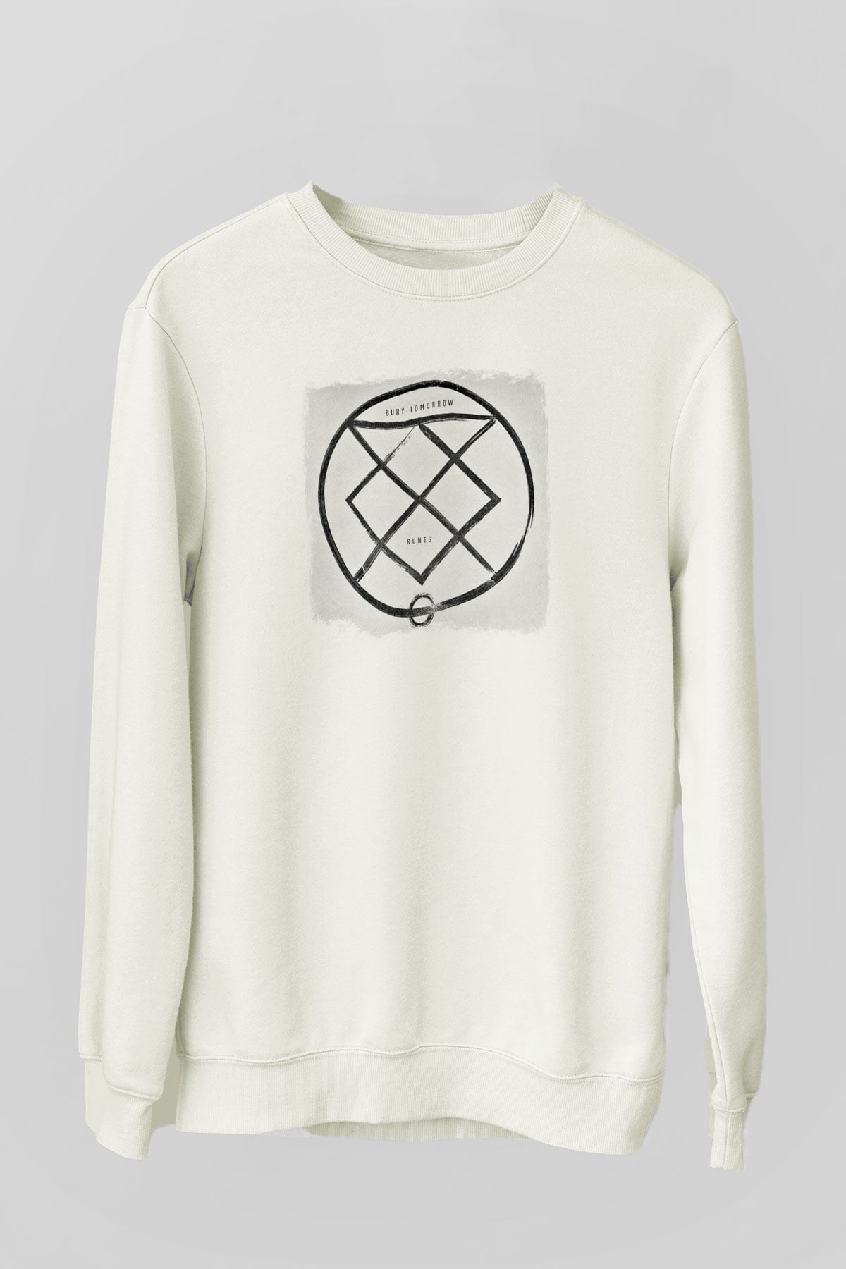 Bury Tomorrow Baskılı Unisex Beyaz Sweatshirt
