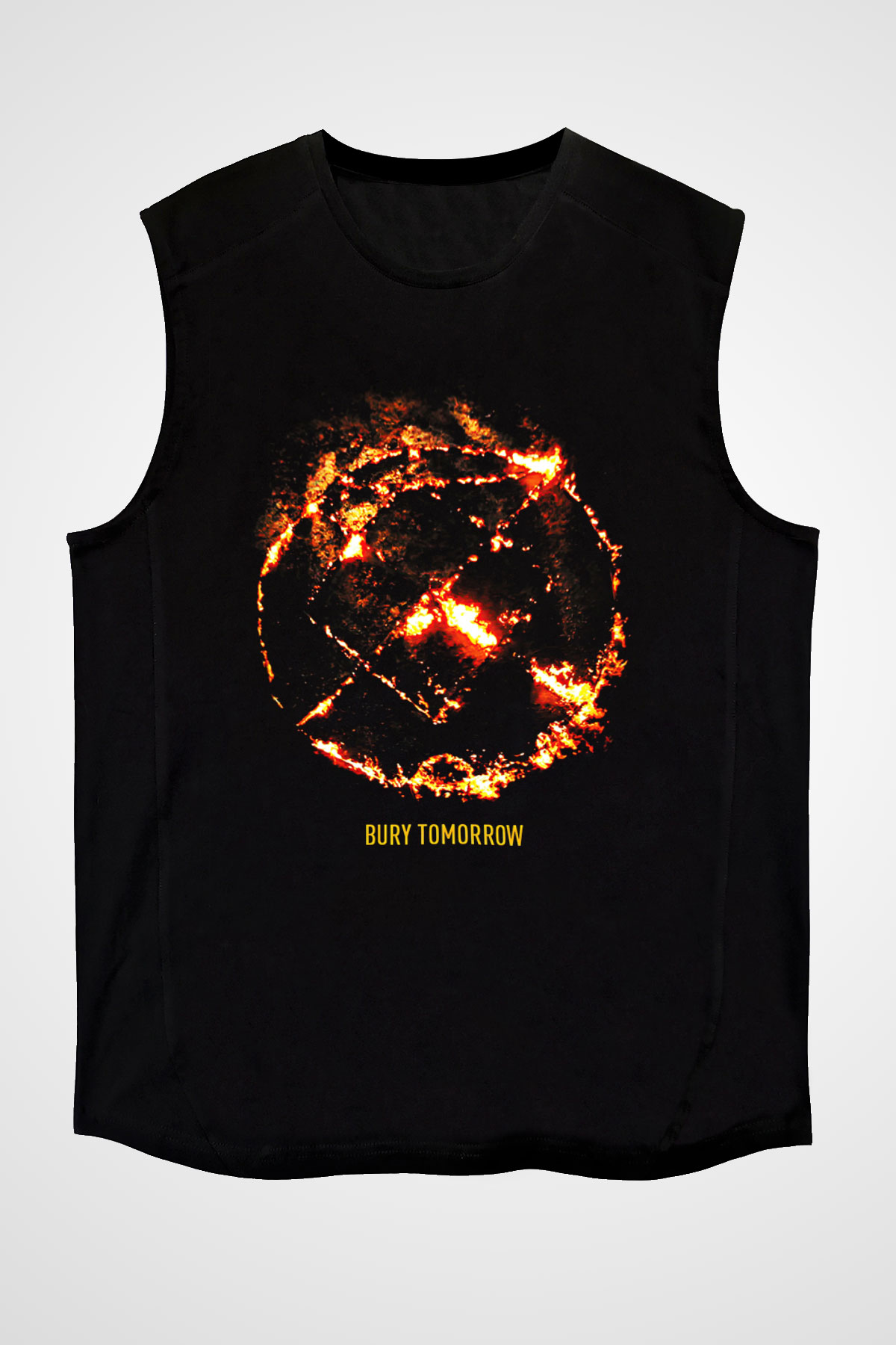 Bury Tomorrow Baskılı Unisex Siyah Kolsuz Tişört - Tshirt