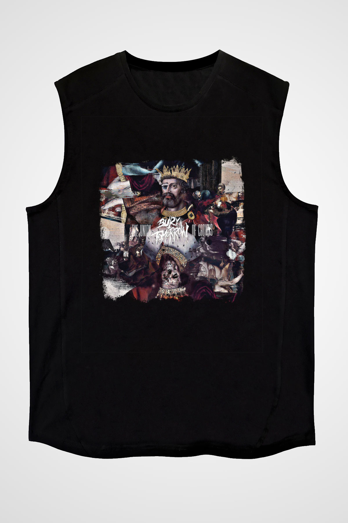 Bury Tomorrow Baskılı Unisex Siyah Kolsuz Tişört