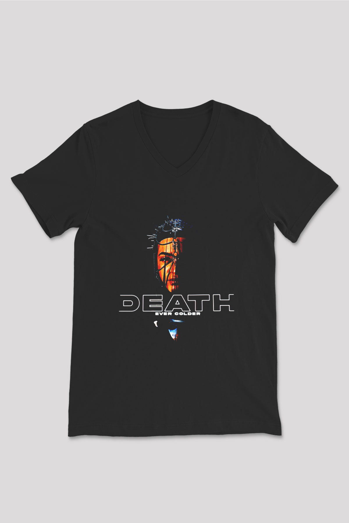 Bury Tomorrow Baskılı Unisex Siyah V Yaka Tişört - Tshirt