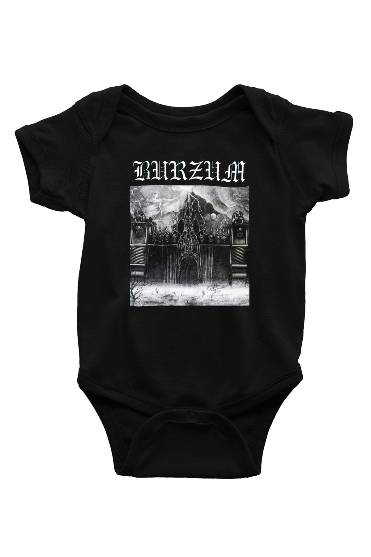 Burzum Baskılı Siyah Bebek Body - Zıbın