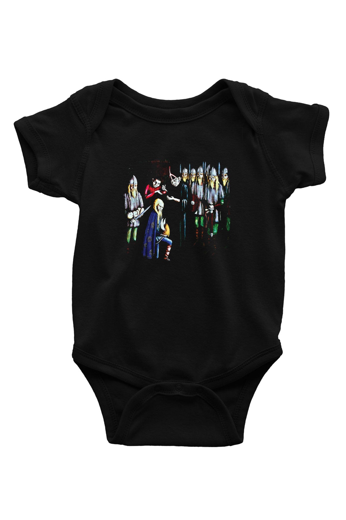 Burzum Baskılı Unisex Siyah Bebek Body - Zıbın