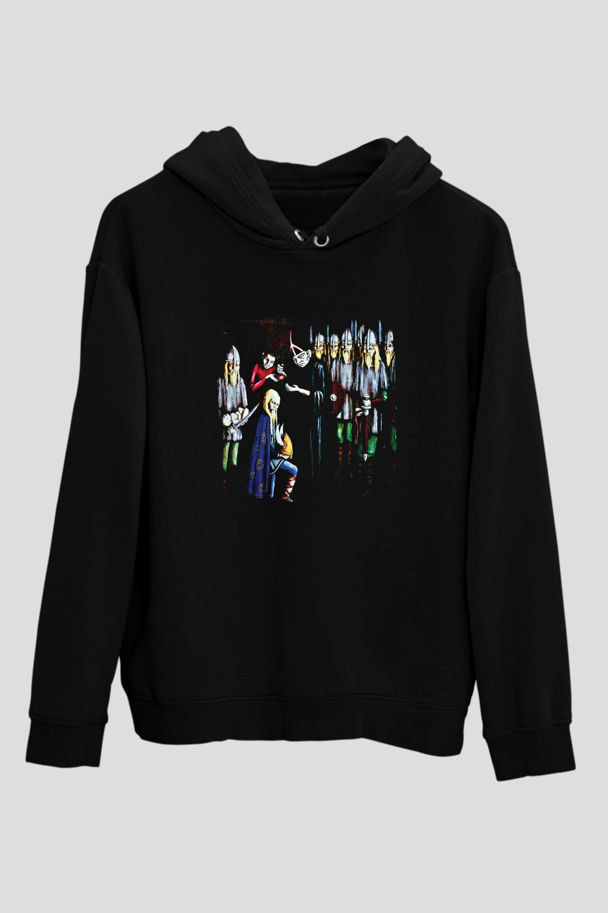 Burzum Baskılı Unisex Siyah Hoodie