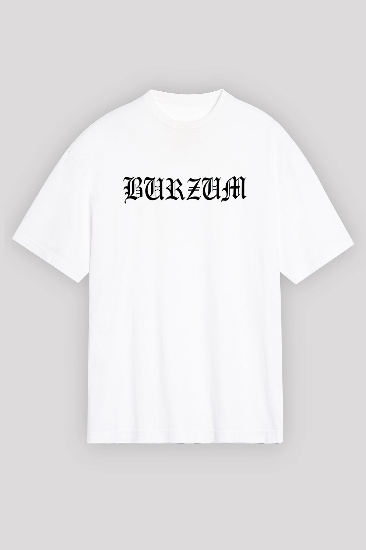 Burzum Beyaz Unisex Oversize Tişört T-Shirt