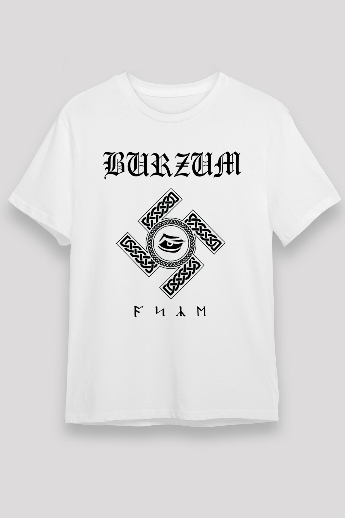 Burzum Beyaz Unisex Tişört T-Shirt - TişörtFabrikası
