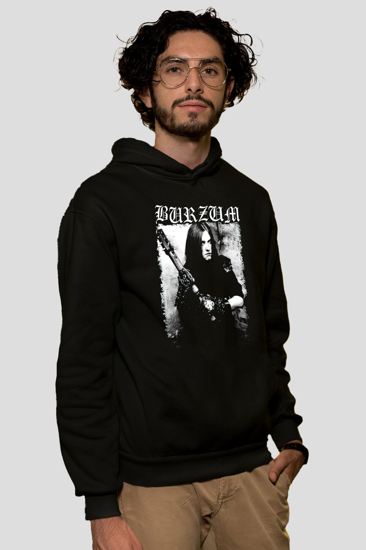 Burzum Siyah Unisex Kapüşonlu Sweatshirt