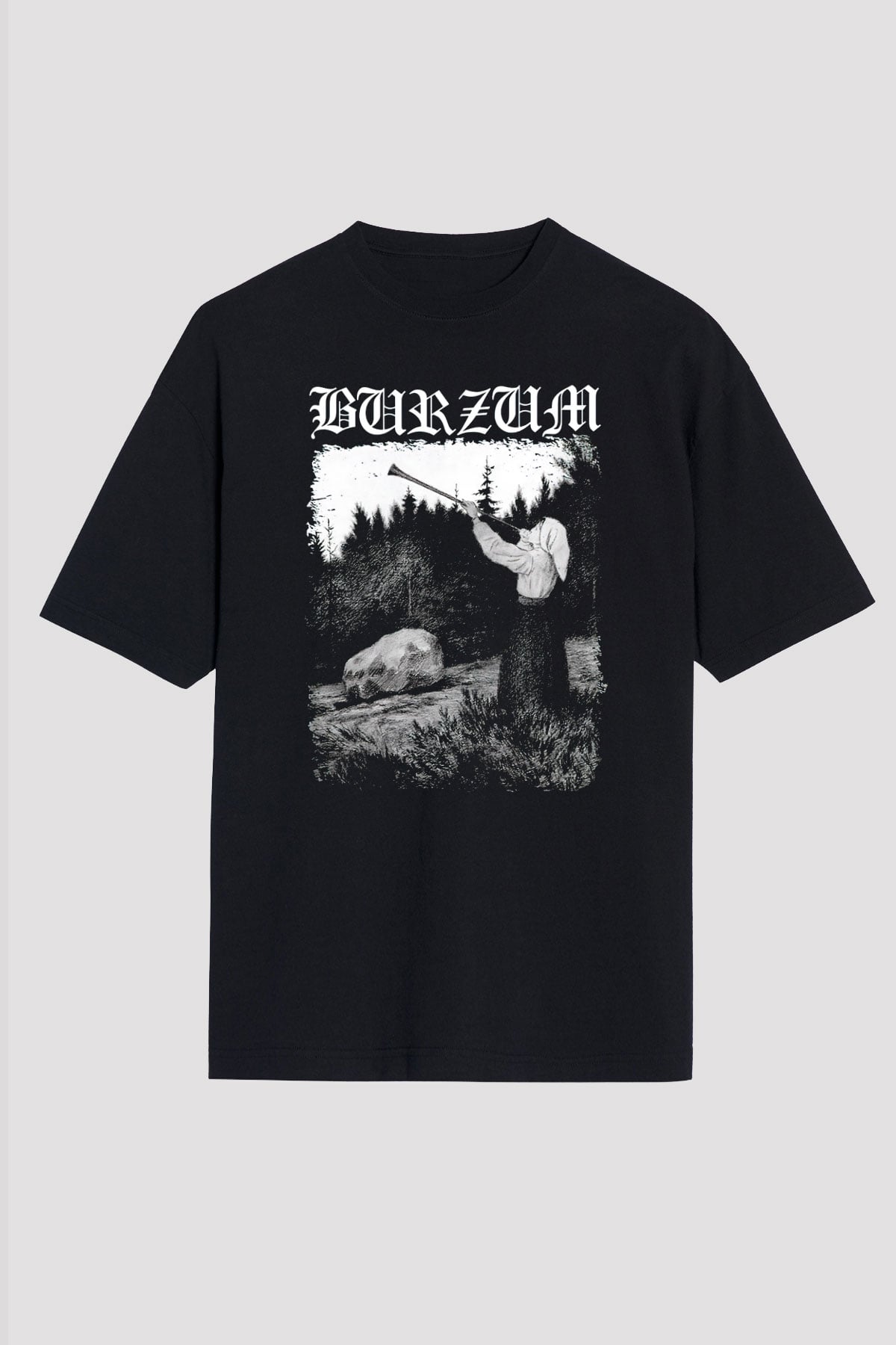 Burzum Siyah Unisex Oversize Tişört T-Shirt