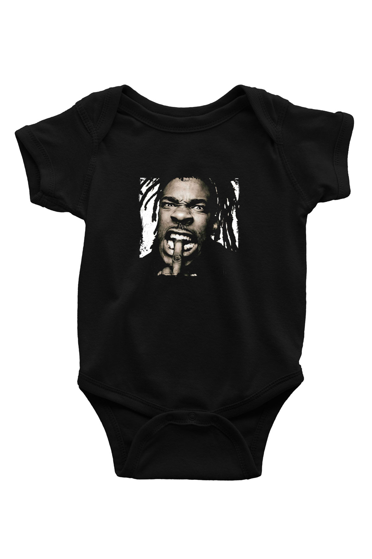 Busta Rhymes Baskılı Unisex Siyah Bebek Body - Zıbın