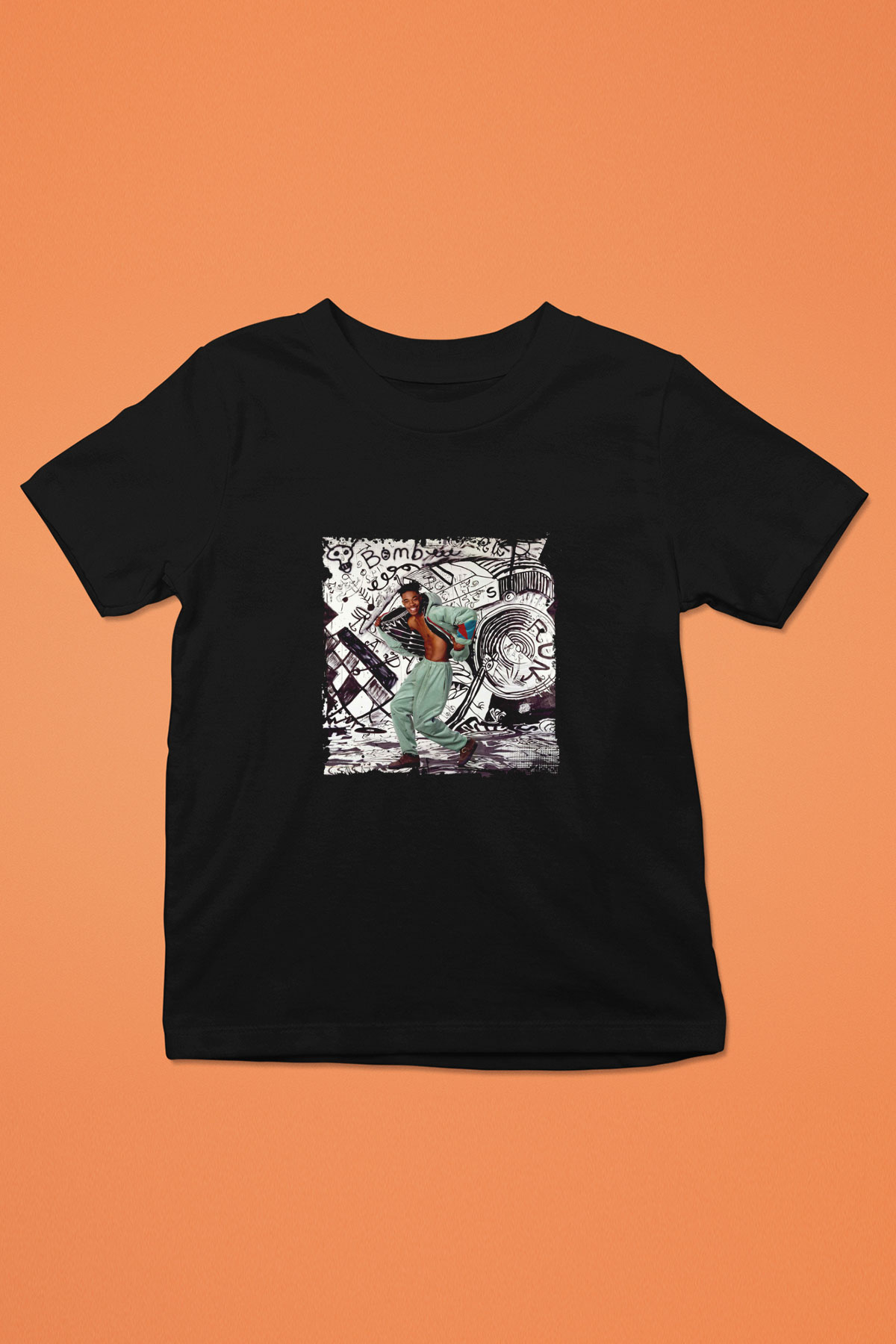 Busta Rhymes Baskılı Unisex Siyah Çocuk Tişört