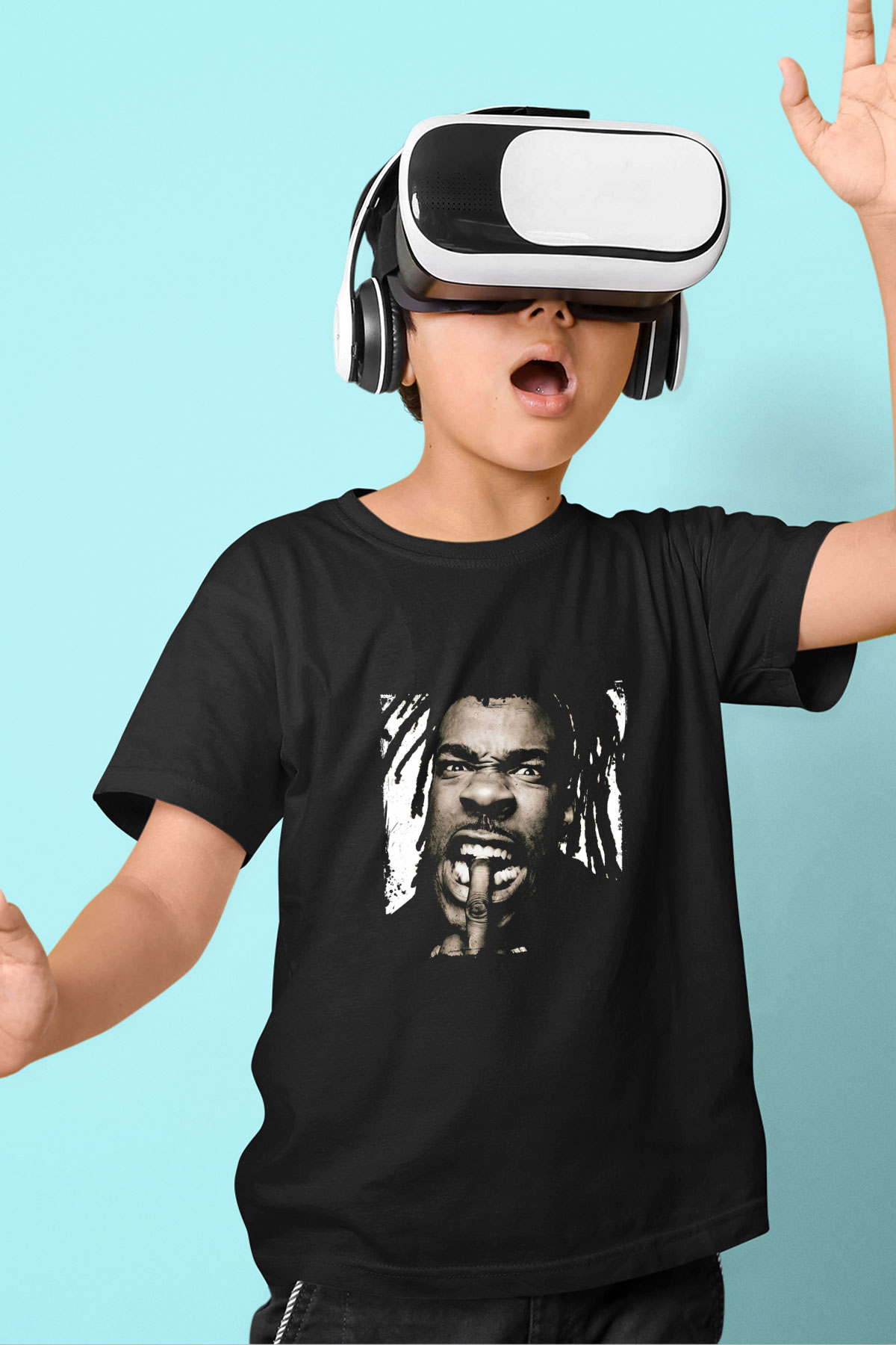 Busta Rhymes Baskılı Unisex Siyah Çocuk Tişört