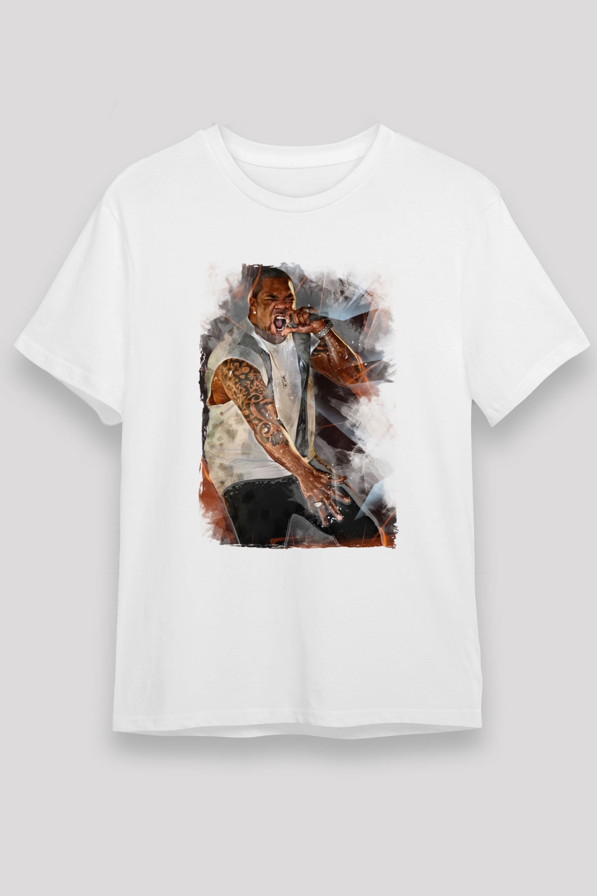 Busta Rhymes Beyaz Unisex Tişört T-Shirt - TişörtFabrikası