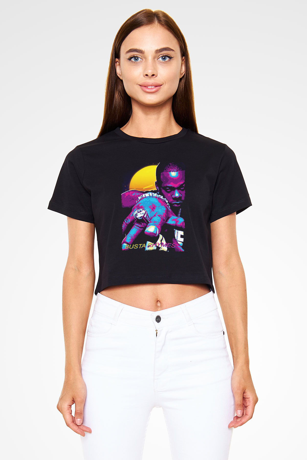 Busta Rhymes Siyah  Crop Top Tişört