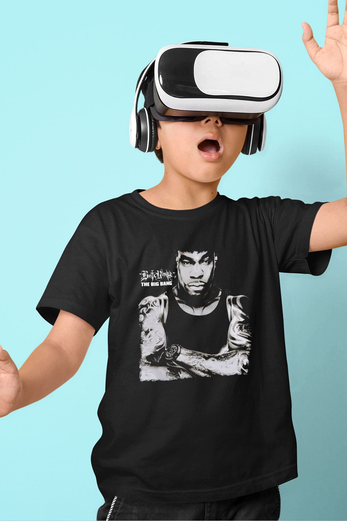 Busta Rhymes Siyah Unisex Çocuk Tişört