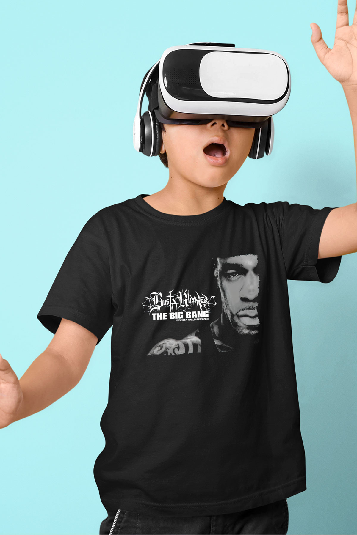 Busta Rhymes Siyah Unisex Çocuk Tişört