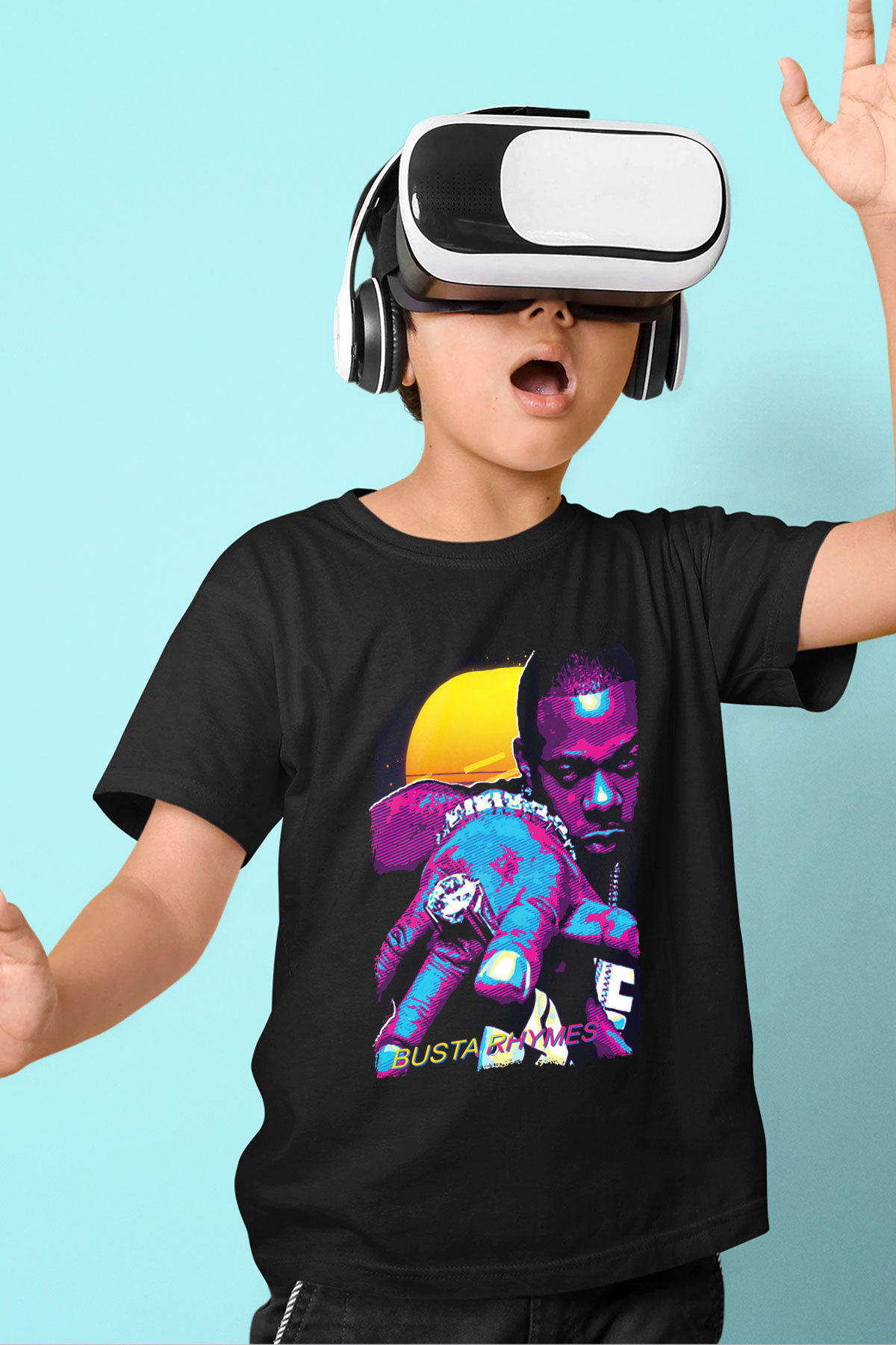 Busta Rhymes Siyah Unisex Çocuk Tişört
