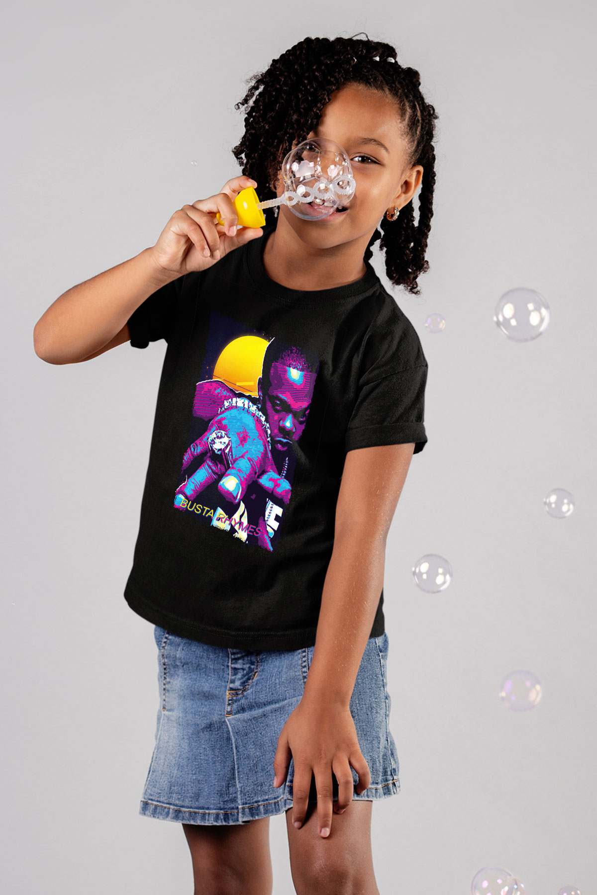 Busta Rhymes Siyah Unisex Çocuk Tişört