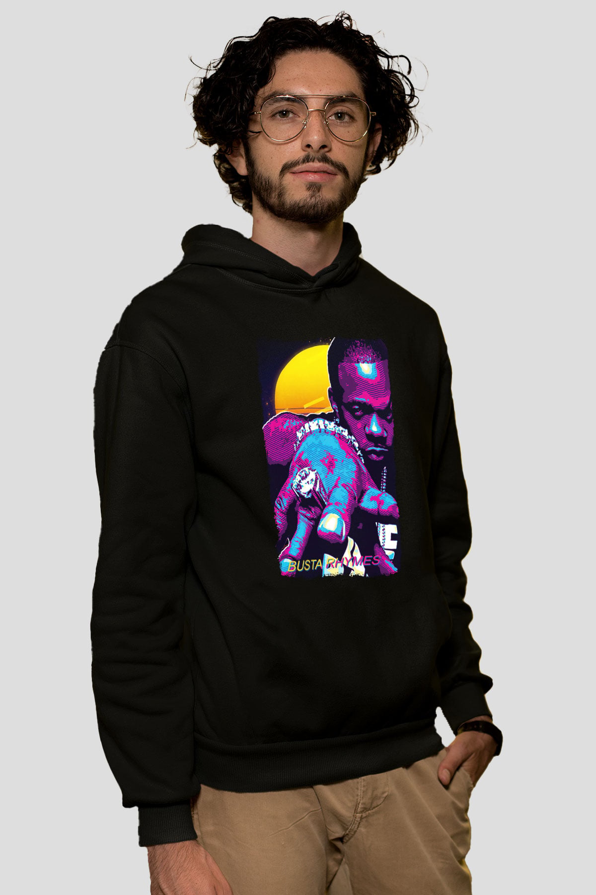 Busta Rhymes Siyah Unisex Kapüşonlu Sweatshirt