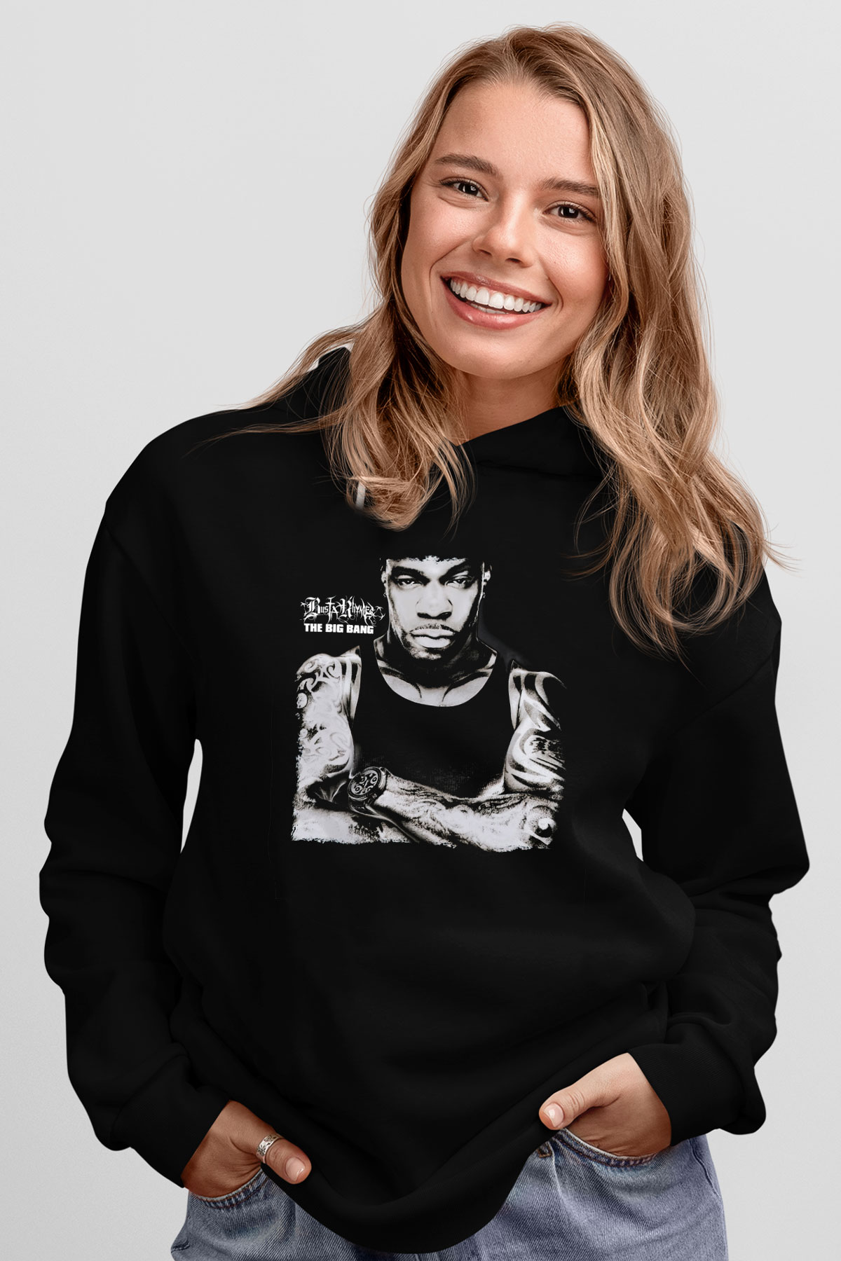 Busta Rhymes Siyah Unisex Kapüşonlu Sweatshirt