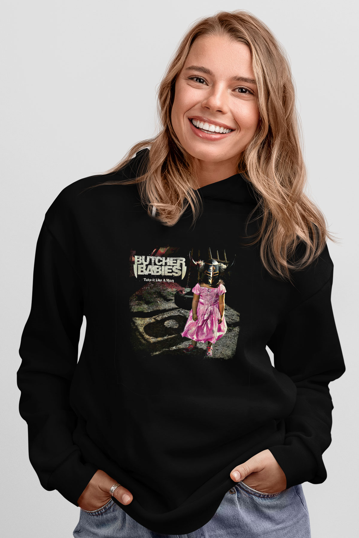 Butcher Babies Baskılı Unisex Siyah Hoodie