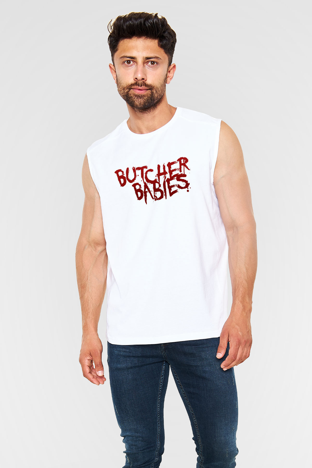 Butcher Babies Beyaz Unisex Kolsuz Tişört