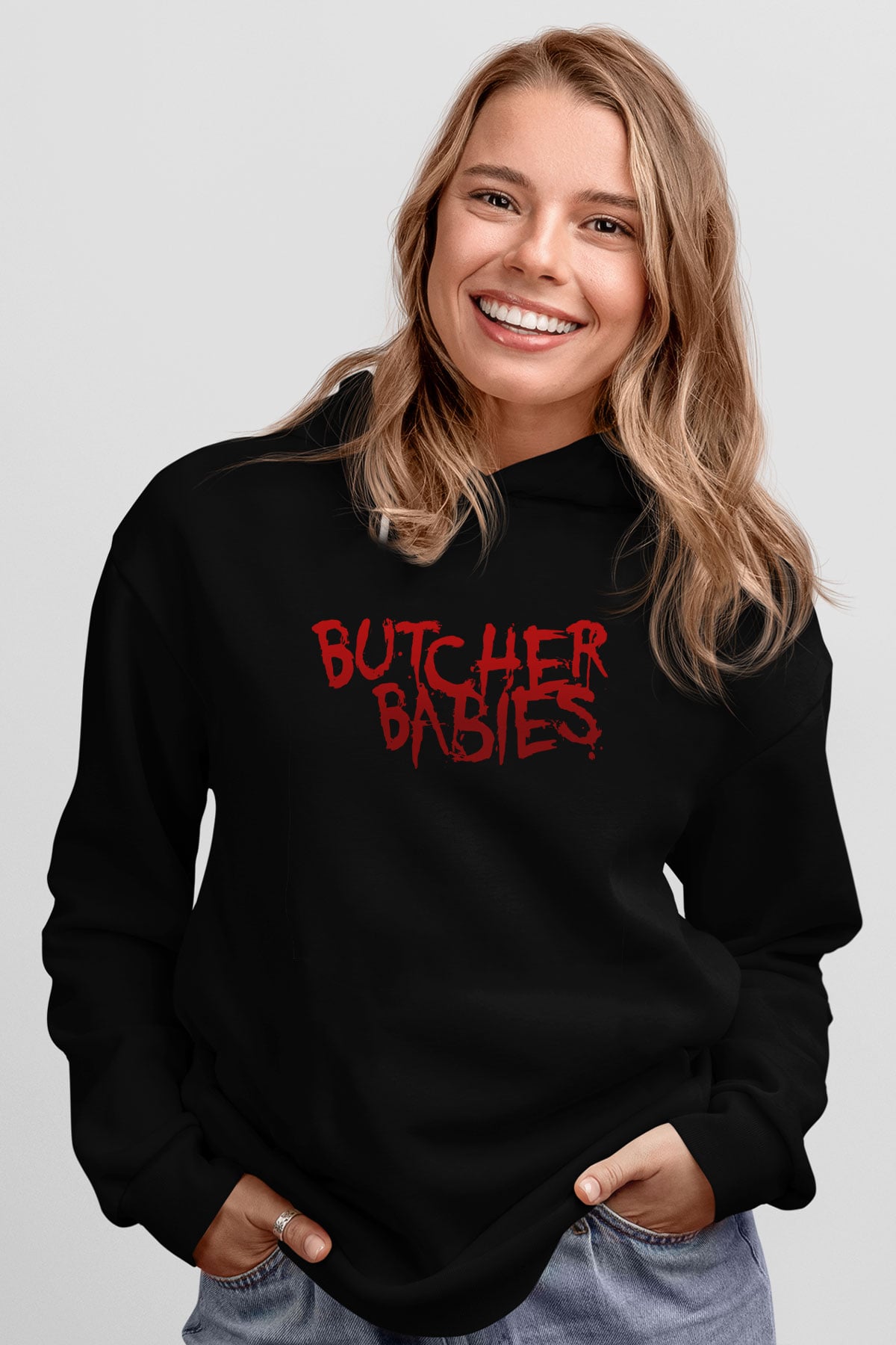 Butcher Babies Siyah Unisex Kapüşonlu Sweatshirt
