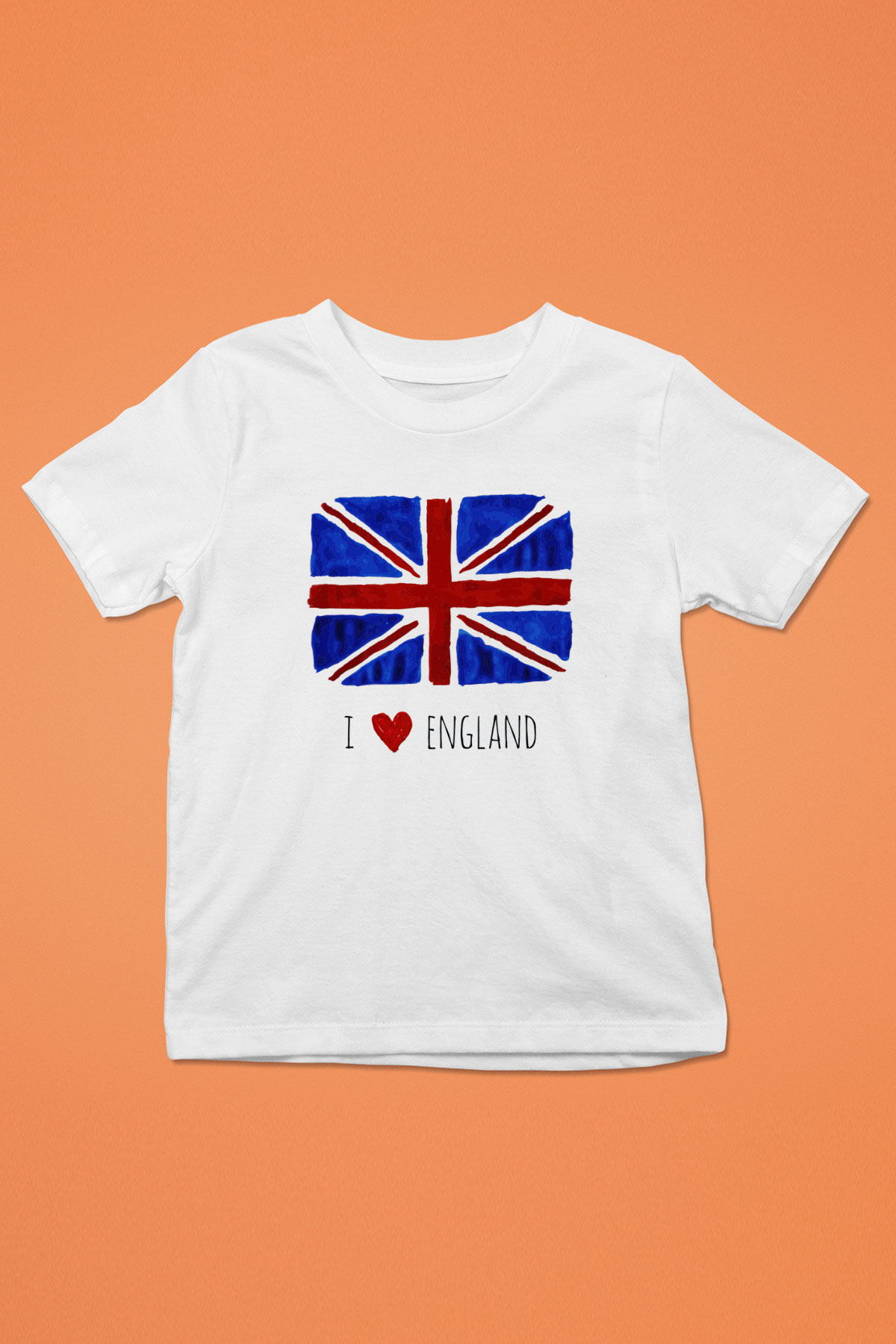 Büyük Britanya Baskılı Beyaz Unisex Çocuk Tişört