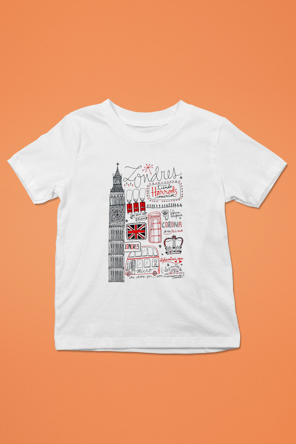 Büyük Britanya Baskılı Beyaz Unisex Çocuk Tişört