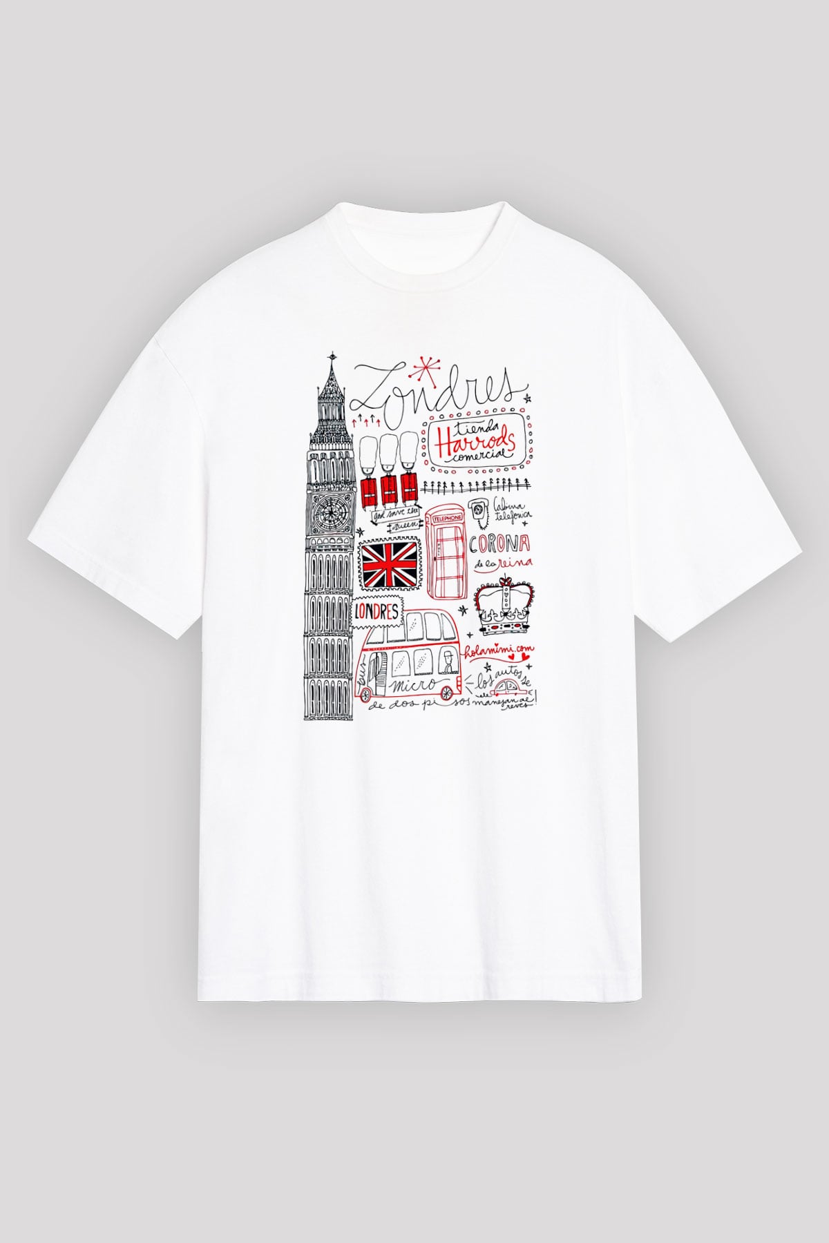 Büyük Britanya Beyaz Unisex Oversize Tişört T-Shirt