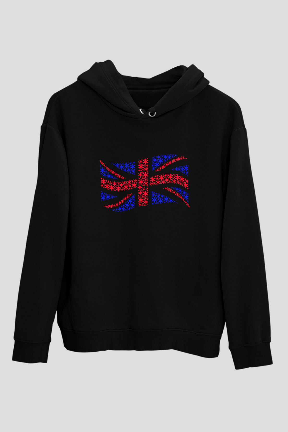 Büyük Britanya Siyah Unisex Hoodie