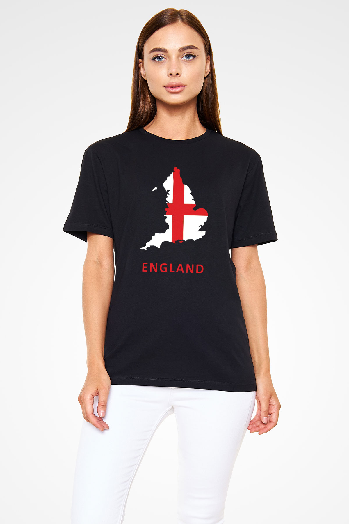 Büyük Britanya Siyah Unisex Tişört T-Shirt - TişörtFabrikası