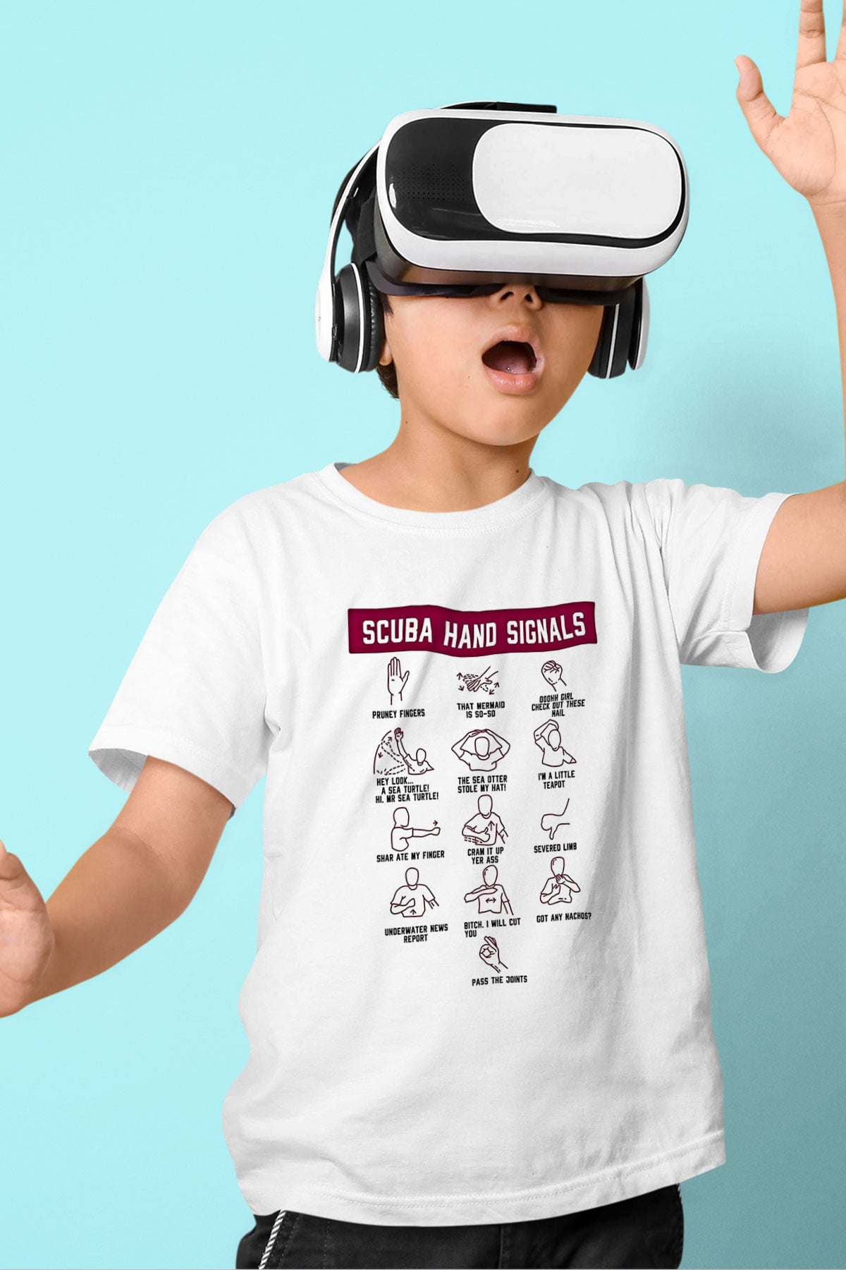 Buz Hokeyi Baskılı Unisex Beyaz Çocuk Tişört - Tshirt