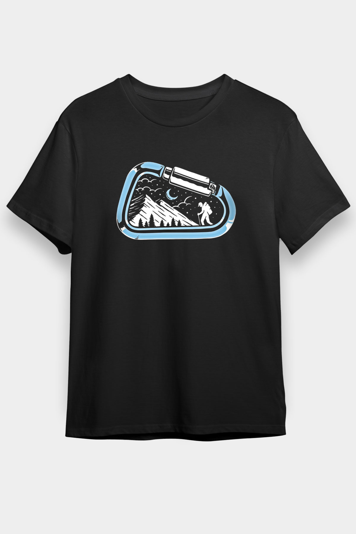 Buz Hokeyi - Ice Hockey Baskılı Unisex Siyah Tişört - Tshirt