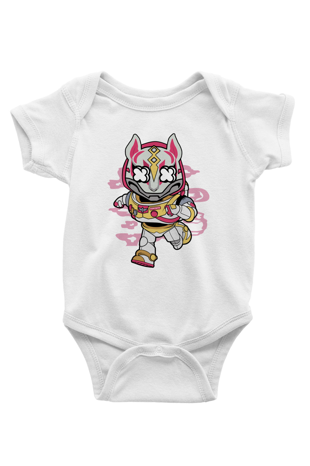 Buzz Fortnite Baskılı Unisex Beyaz Bebek Body - Zıbın