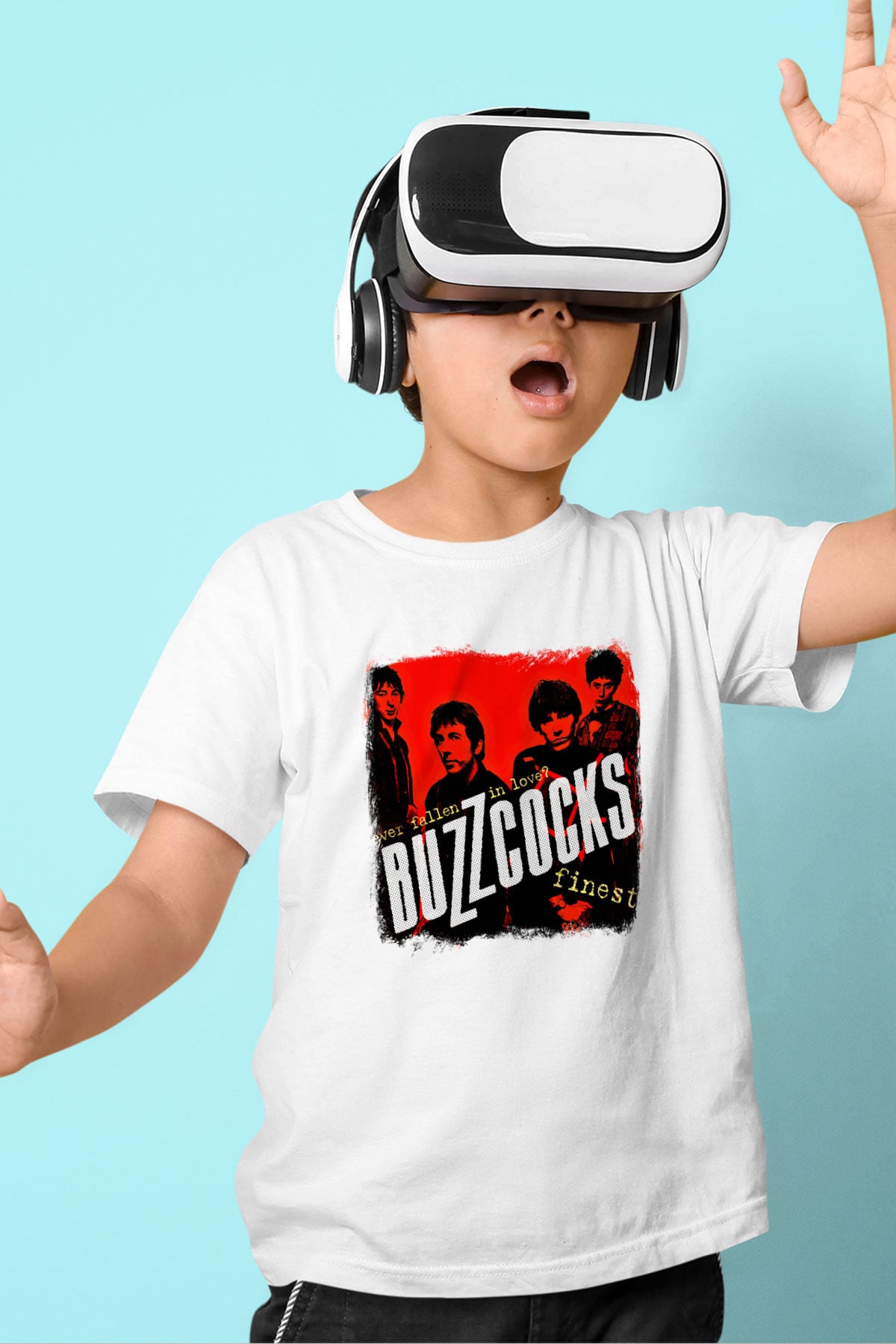 Buzzcocks Baskılı Unisex Beyaz Çocuk Tişört